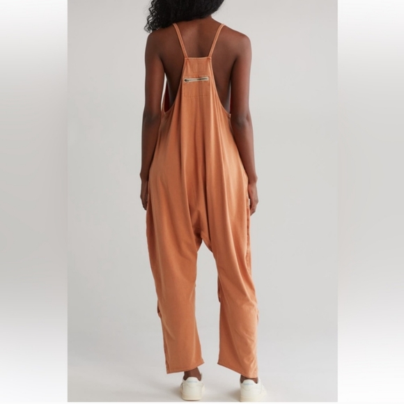 Free People Hotshot Romper In Cedar (Earthy Terracotta Orange) - Picture 2 of 14